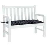 VidaXL Gartenbankauflage Rautenmuster 110x50x7 cm Stoff schwarz