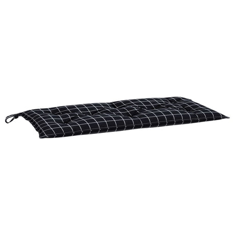 VidaXL Gartenbankauflage Rautenmuster 110x50x7 cm Stoff schwarz