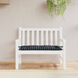 VidaXL Gartenbankauflage Rautenmuster 110x50x7 cm Stoff schwarz