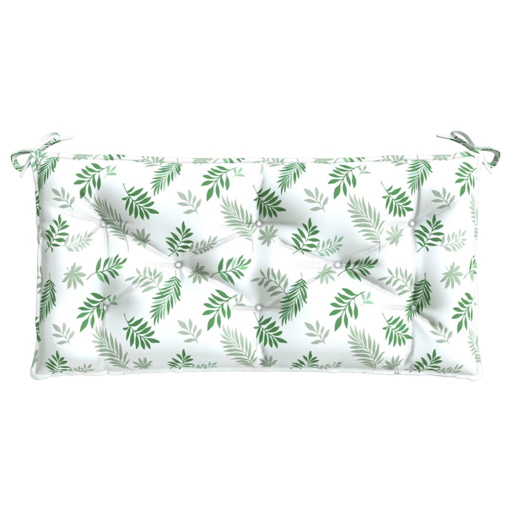 Vidaxl tuinbankkussen bladpatroon 110x50x7 cm stof