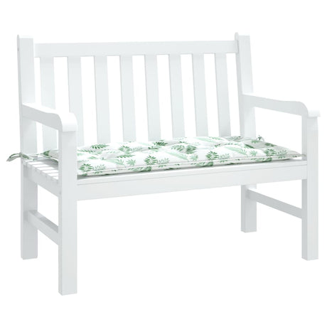 Vidaxl tuinbankkussen bladpatroon 110x50x7 cm stof