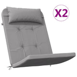 VidaXL Stuhlkissen 2 Stück Adirondack Oxford-Stoff grau