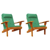 Vidaxl stoelkussens 2 st oxford stof groen 58 x 77 x 4,5 cm
