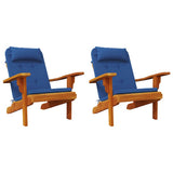 Vidaxl stoelkussens 2 st oxford stof blauw 58 x 77 x 4,5 cm