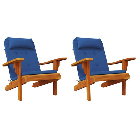 Vidaxl stoelkussens 2 st oxford stof blauw 58 x 77 x 4,5 cm