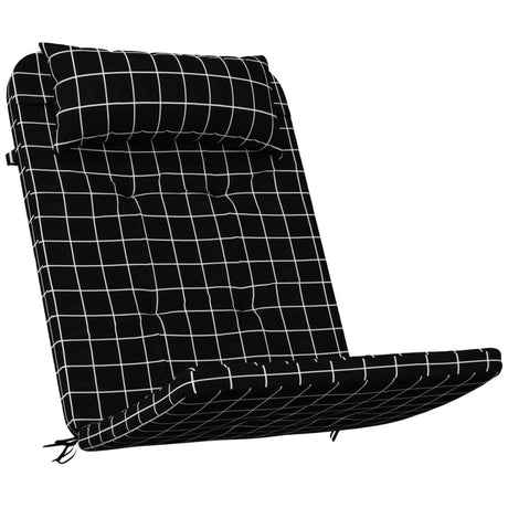 Vidaxl adirondack stoelkussens 2 st ruitpatroon oxford stof zwart