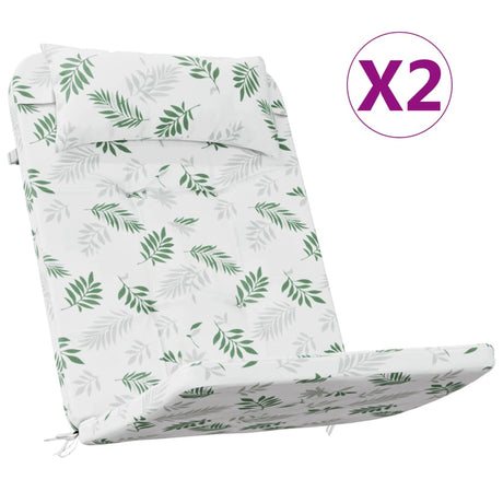 Vidaxl adirondack stoelkussens 2 st bladpatroon oxford stof