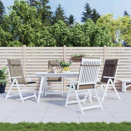 VidaXL Stuhlkissen 4 Stück, hohe Rückenlehne, Oxford-Stoff, Taupe