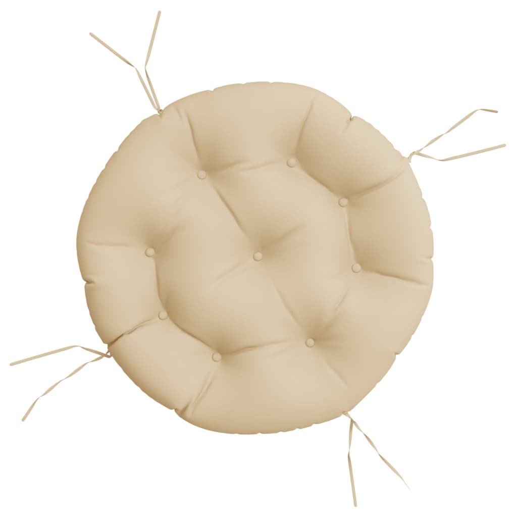 VidaXL Sitzkissen rund Ø 60x11 cm Oxford-Stoff beige