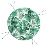 VidaXL Seat cushion round leaf pattern Ø 60x11 cm oxford fabric