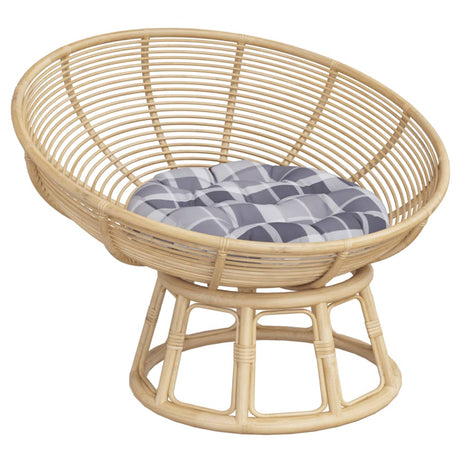 Vidaxl zitkussen rond ruitpatroon ø 60x11 cm oxford stof grijs