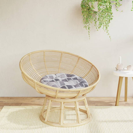 Vidaxl zitkussen rond ruitpatroon ø 60x11 cm oxford stof grijs