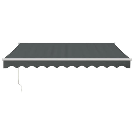 Vidaxl luifel uittrekbaar 3x2,5 m stof en aluminium antracietkleurig