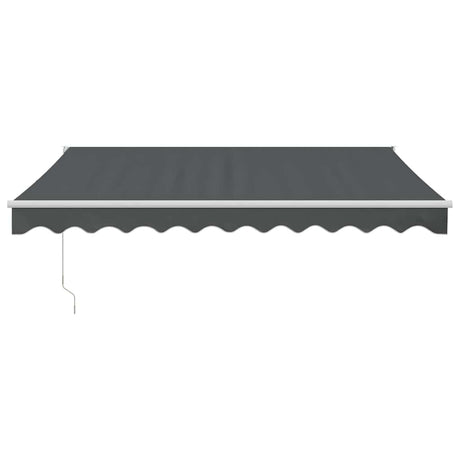 Vidaxl luifel uittrekbaar 3,5x2,5 m stof en aluminium antracietkleurig