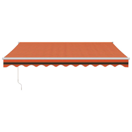 Vidaxl luifel uittrekbaar 3,5x2,5 m stof en aluminium oranje en bruin