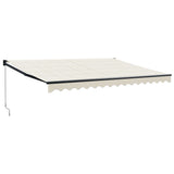 VidaXL Ausziehbare Markise 4x3 m Stoff und Aluminium cremefarben