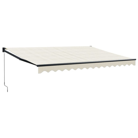 Vidaxl luifel uittrekbaar 4,5x3 m stof en aluminium crèmekleurig