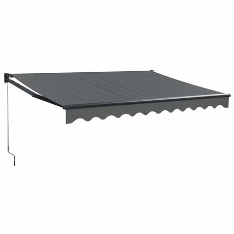 Vidaxl luifel uittrekbaar 3,5x2,5 m stof en aluminium antracietkleurig