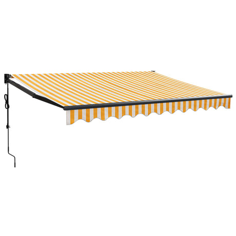 Vidaxl luifel automatisch uitschuifbaar 3x2,5 m geel en wit