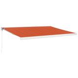 VidaXL Ausziehbare Markise 4x3 m Stoff und Aluminium Orange und Braun