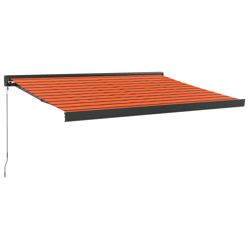VidaXL Ausziehbare Markise 3x2,5 m Stoff und Aluminium Orange und Braun