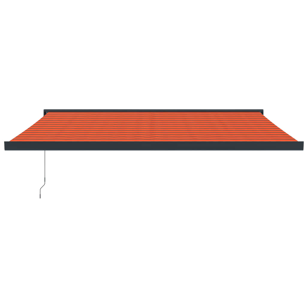 VidaXL Ausziehbare Markise 4x3 m Stoff und Aluminium Orange und Braun