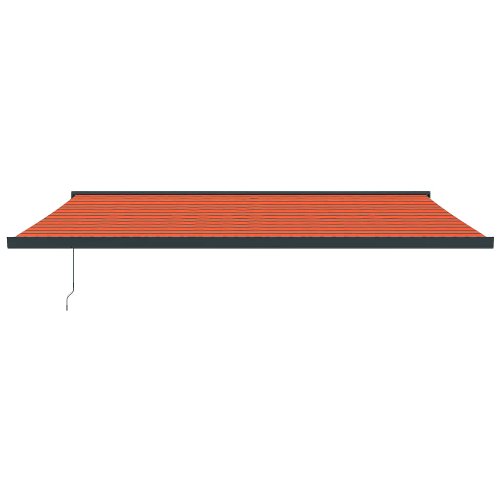 VidaXL Ausziehbare Markise 5x3 m Stoff und Aluminium Orange und Braun