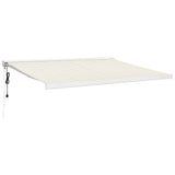 VidaXL Ausziehbare Markise 4,5x3 m Stoff und Aluminium cremefarben