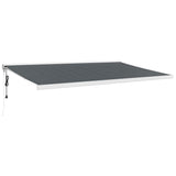 VidaXL Ausziehbare Markise 5x3 m Stoff und Aluminium Anthrazit
