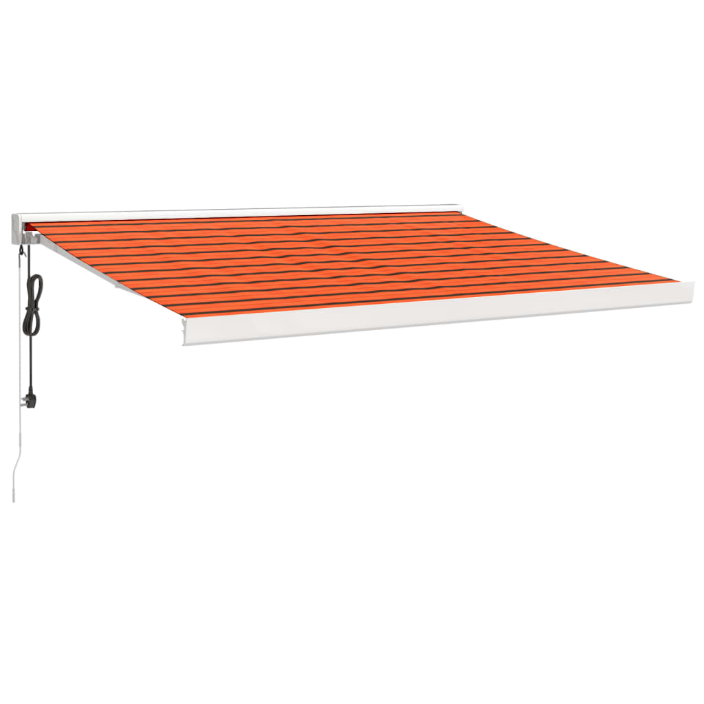 VidaXL Ausziehbare Markise 3x2,5 m Stoff und Aluminium Orange und Braun