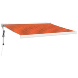 VidaXL Ausziehbare Markise 3x2,5 m Stoff und Aluminium Orange und Braun