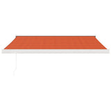 VidaXL Ausziehbare Markise 3x2,5 m Stoff und Aluminium Orange und Braun