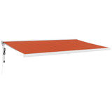 VidaXL Ausziehbare Markise 5x3 m Stoff und Aluminium Orange und Braun