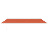 VidaXL Ausziehbare Markise 5x3 m Stoff und Aluminium Orange und Braun