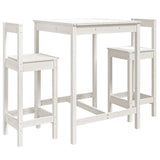 Vidaxl 3-delige barset massief grenenhout wit