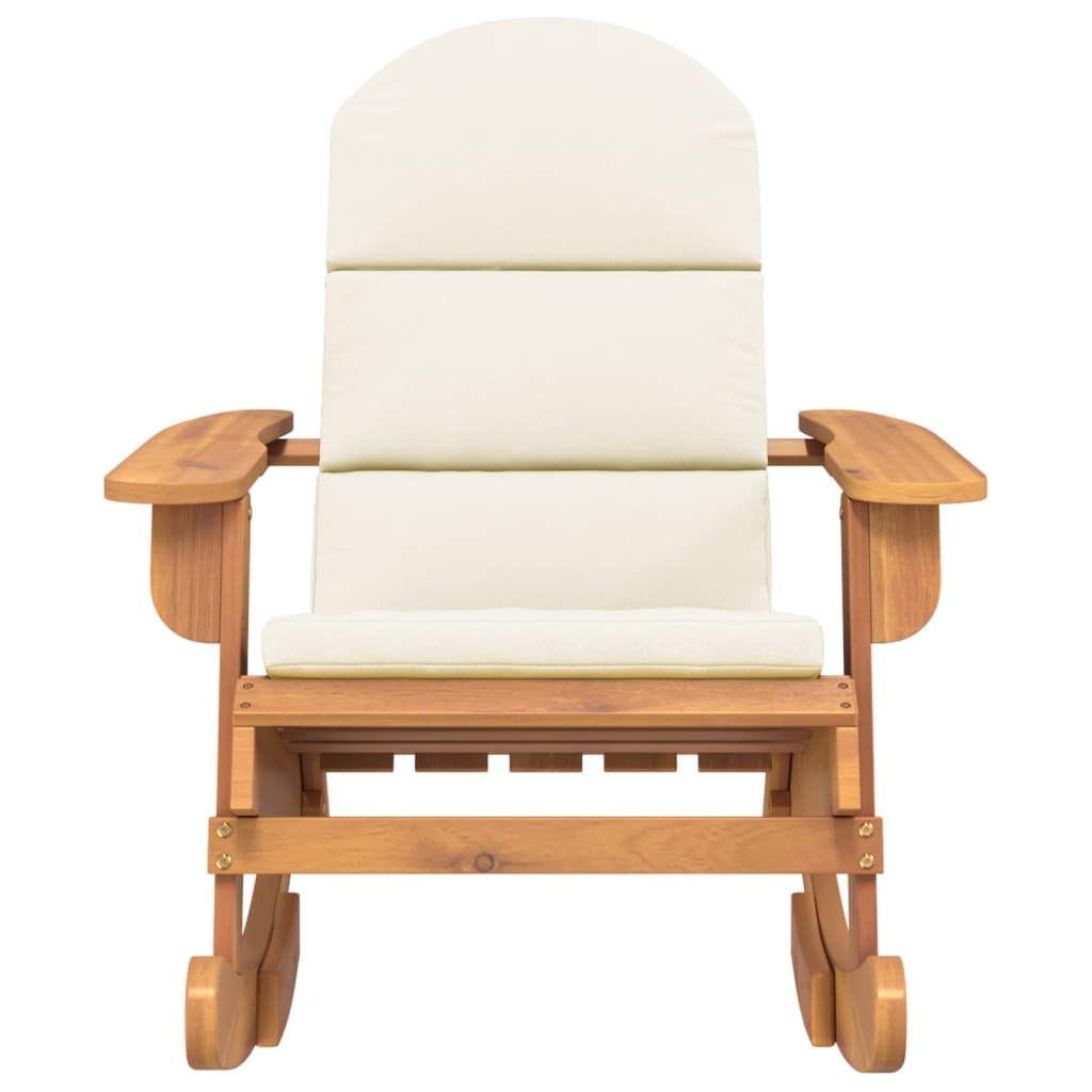 Vidaxl schommelstoel adirondack met kussens massief acaciahout