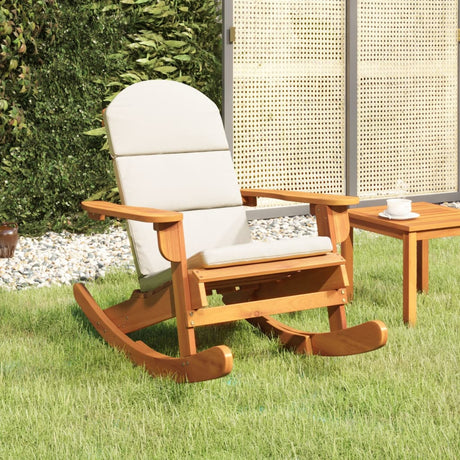 Vidaxl schommelstoel adirondack met kussens massief acaciahout