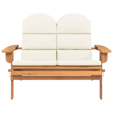 Vidaxl tuinbank adirondack met kussens 126 cm massief acaciahout