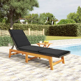 Vidaxl ligbed met tafeltje poly rattan en massief acaciahout