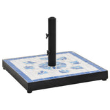 Vidaxx Sonnenschirmständer quadratisch 12 kg blau und weiß