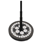 VidaXL Sonnenschirmständer rund 12 kg Schwarz und Weiß