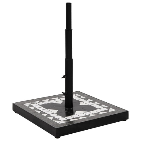 Vidaxx Sonnenschirmständer quadratisch 12 kg schwarz und weiß