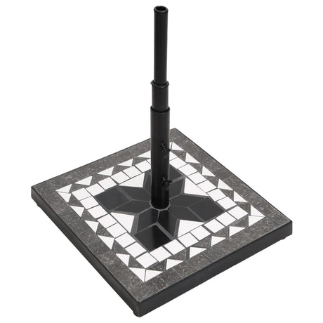 Vidaxx Sonnenschirmständer quadratisch 12 kg schwarz und weiß
