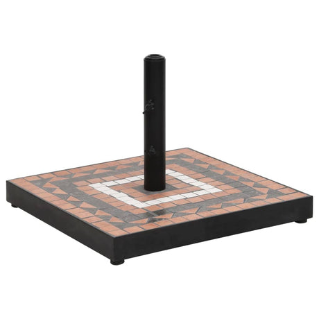 Vidaxx Sonnenschirmständer quadratisch 12 kg terrakottafarben weiß