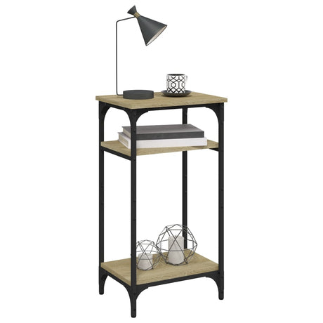 Vidaxl bijzettafel 40x30x75 cm bewerkt hout sonoma eikenkleurig