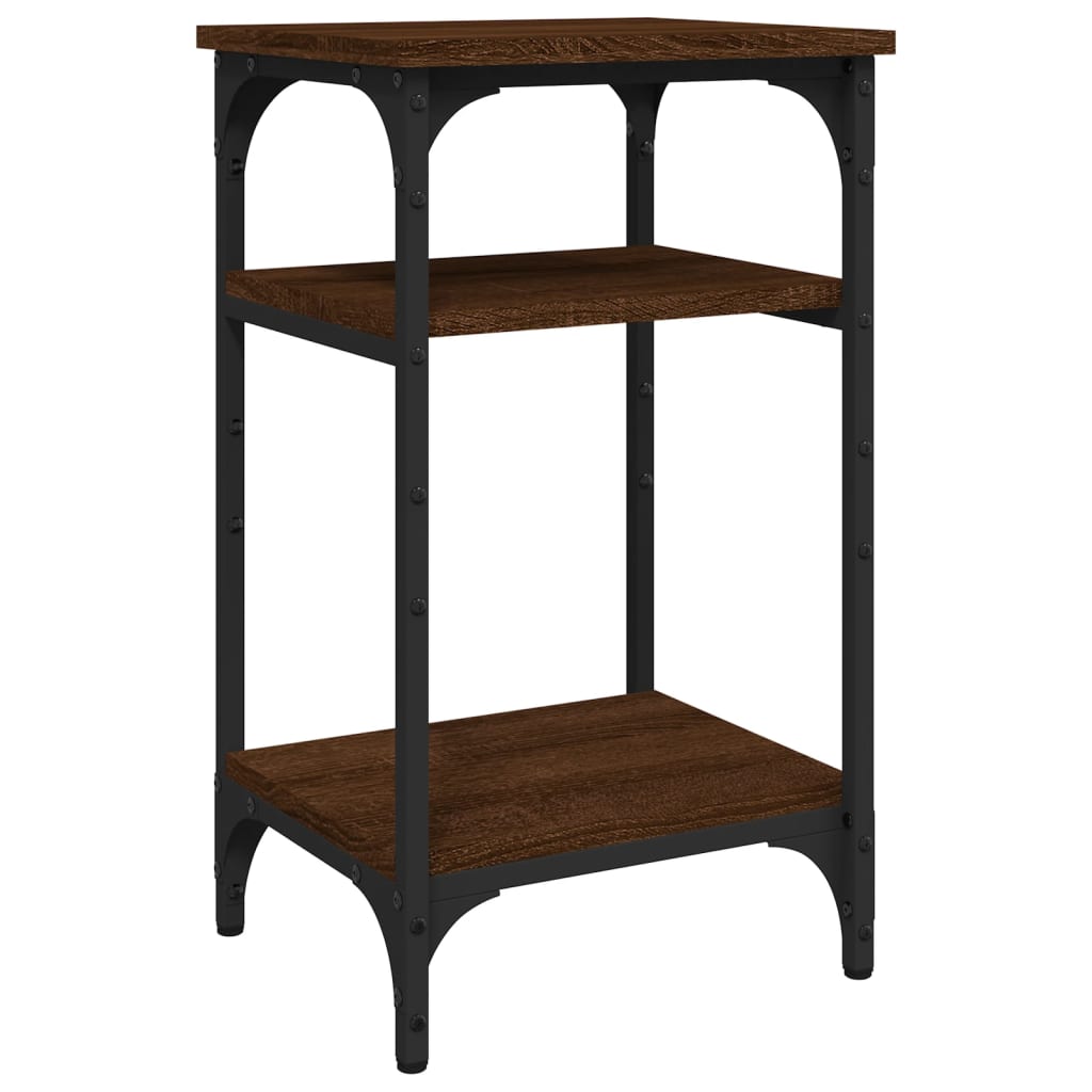 Vidaxl bijzettafel 35x30x60 cm bewerkt hout bruin eikenkleur