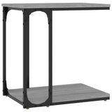 Vidaxl bijzettafel 50x35x52 cm bewerkt hout grijs sonoma eikenkleur