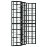 Vidaxl kamerscherm inklapbaar 3 panelen japanse stijl 120x170 cm zwart