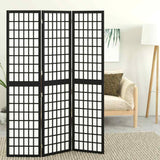 Vidaxl kamerscherm inklapbaar 3 panelen japanse stijl 120x170 cm zwart