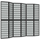 Vidaxl kamerscherm inklapbaar 6 panelen japanse stijl 240x170 cm zwart